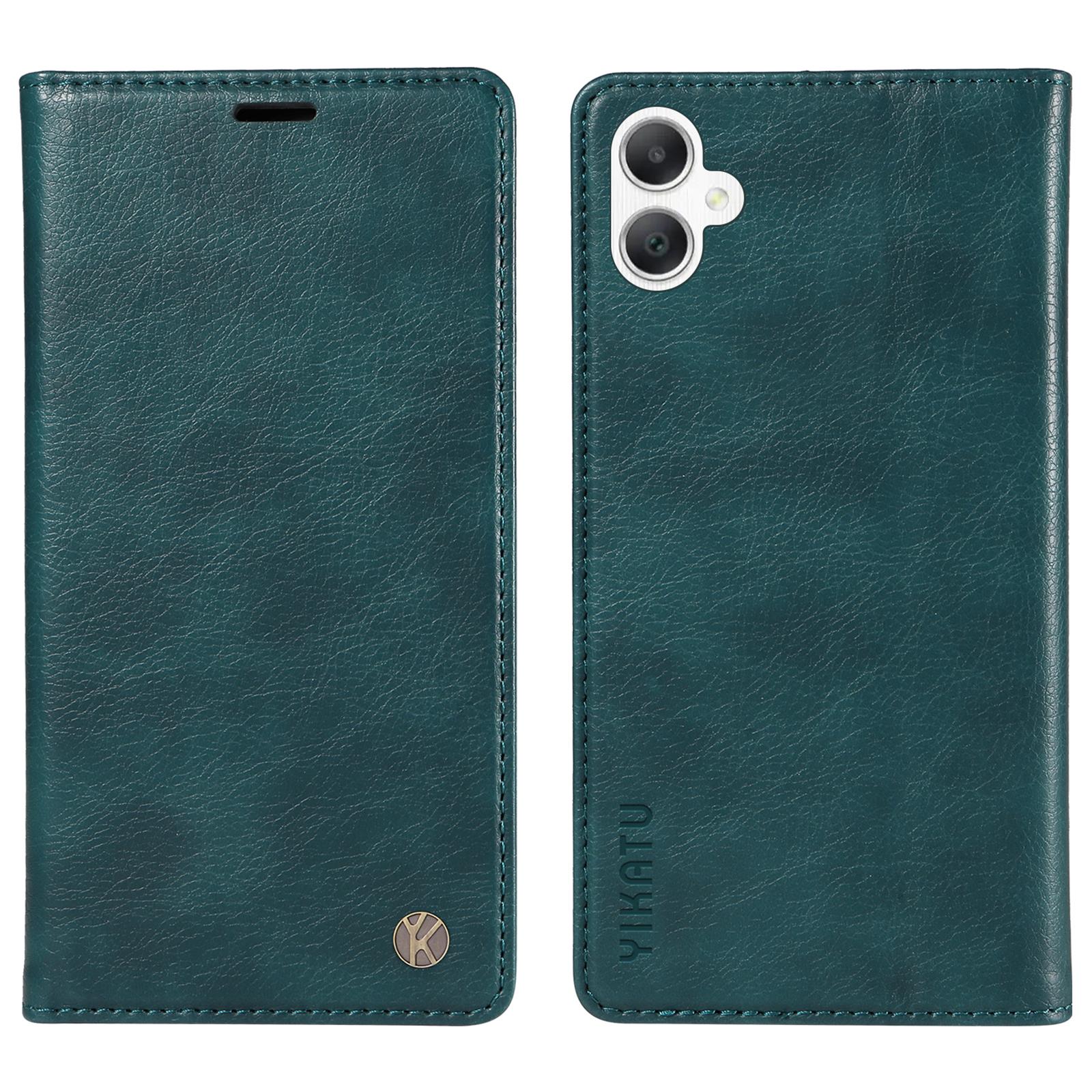 

YIKATU YK-006 For Samsung Galaxy A07 4G/A06 5G/A06 4G Case Wallet Litchi Grain Leather Phone Cover Magnetic Auto-Absorbed E