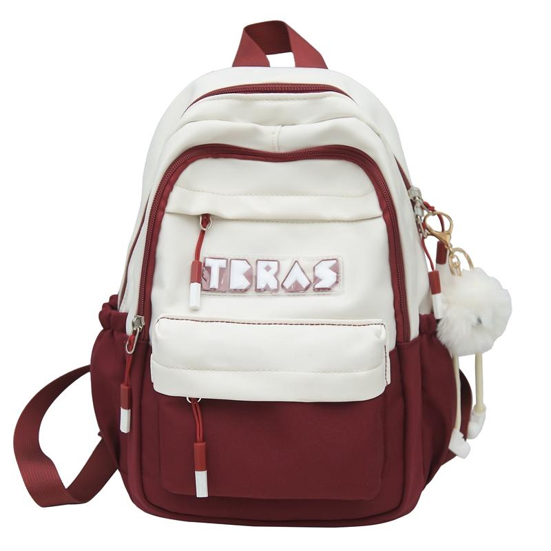 

Fashion women s backpack with adjustable zipper closure, suitable for work, commuting, leisure travel, vacation, student use червоний
