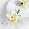 Artificial Silk Flower With Pin Clip Realistic Flower Decoration Set For Elegant Wedding Corsage And Wrist Flower