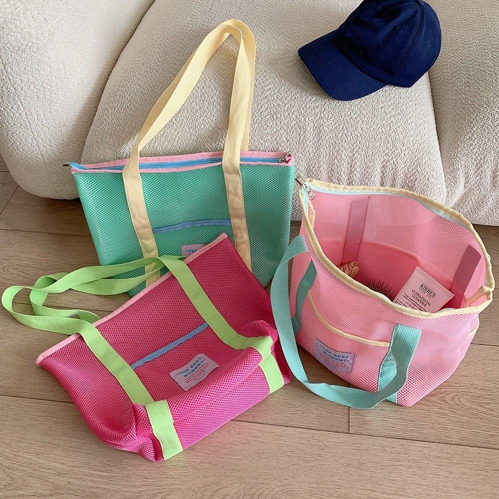 Mesh Makeup Storage Bag Large Capacity Travel Handbag New Shoulder Bag