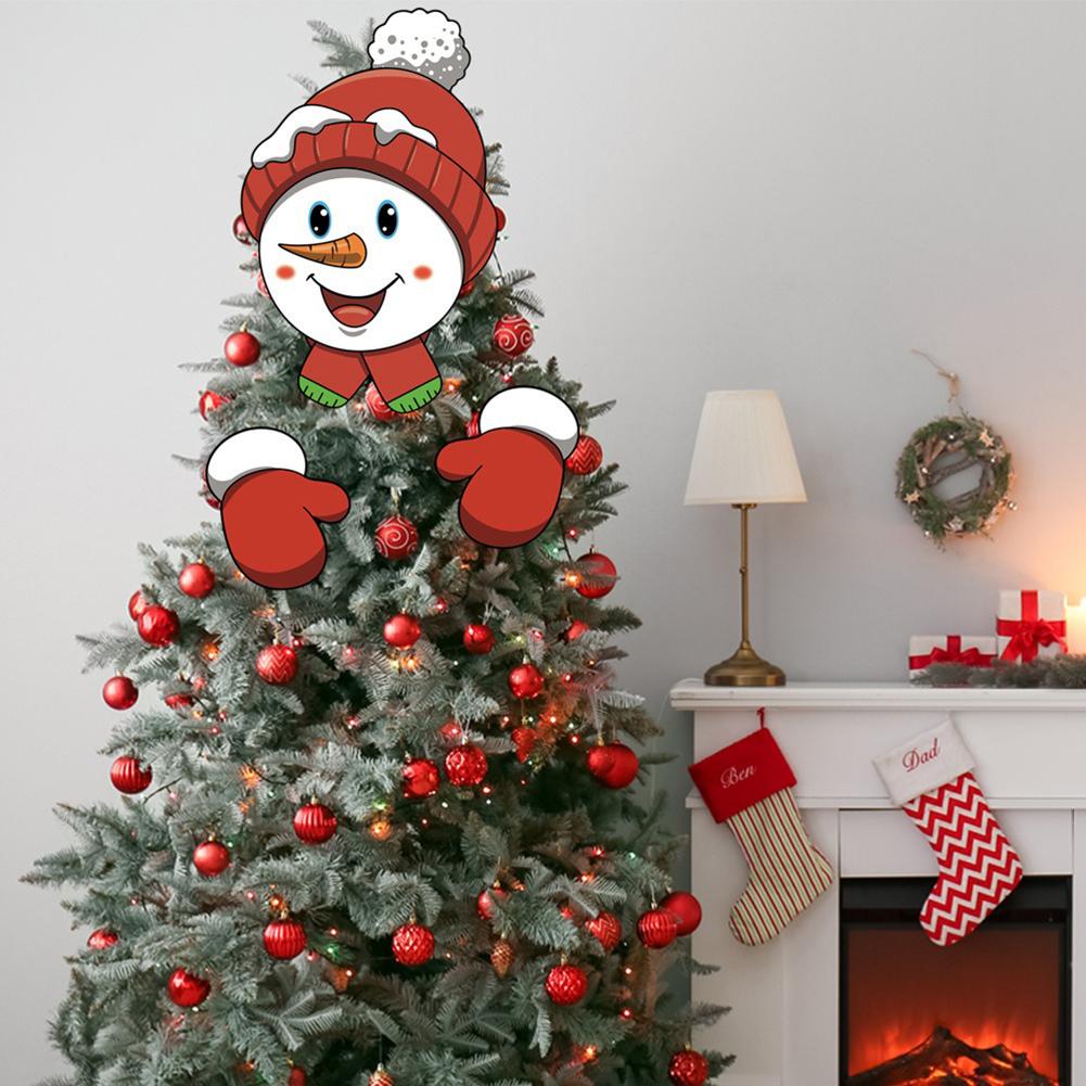 Christmas Season Christmas Fence Decoration Easy Installation Eye-catching Christmas Decoration Colorful Patterns