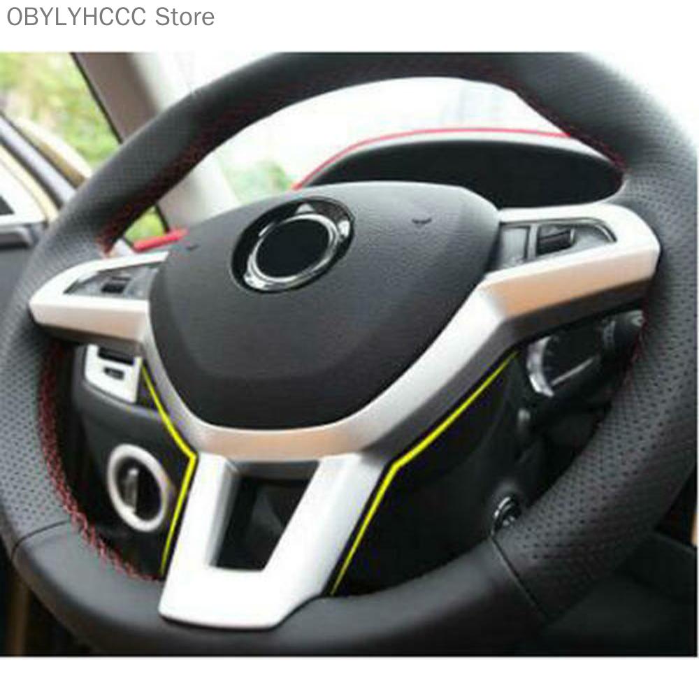 Car Steering Wheel Decoration Cover Frame Panel Trim for Skoda Kodiaq Octavia A7 Rapid Yeti Superb Kamiq FABIA
