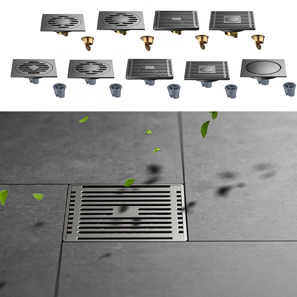 Thickened Shower Floor Drain Grey Fast Drainage Floor Drain Durable Waste Drain  Universal
