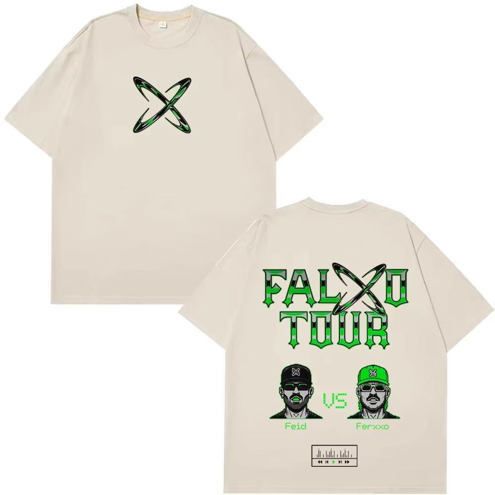 Rapper Feid Ferxxo Tour 2026 Print Tshirts Unisex Women Fashion HipHop Tshirt Summer Casual Cotton Short Sleeved top Streetwear
