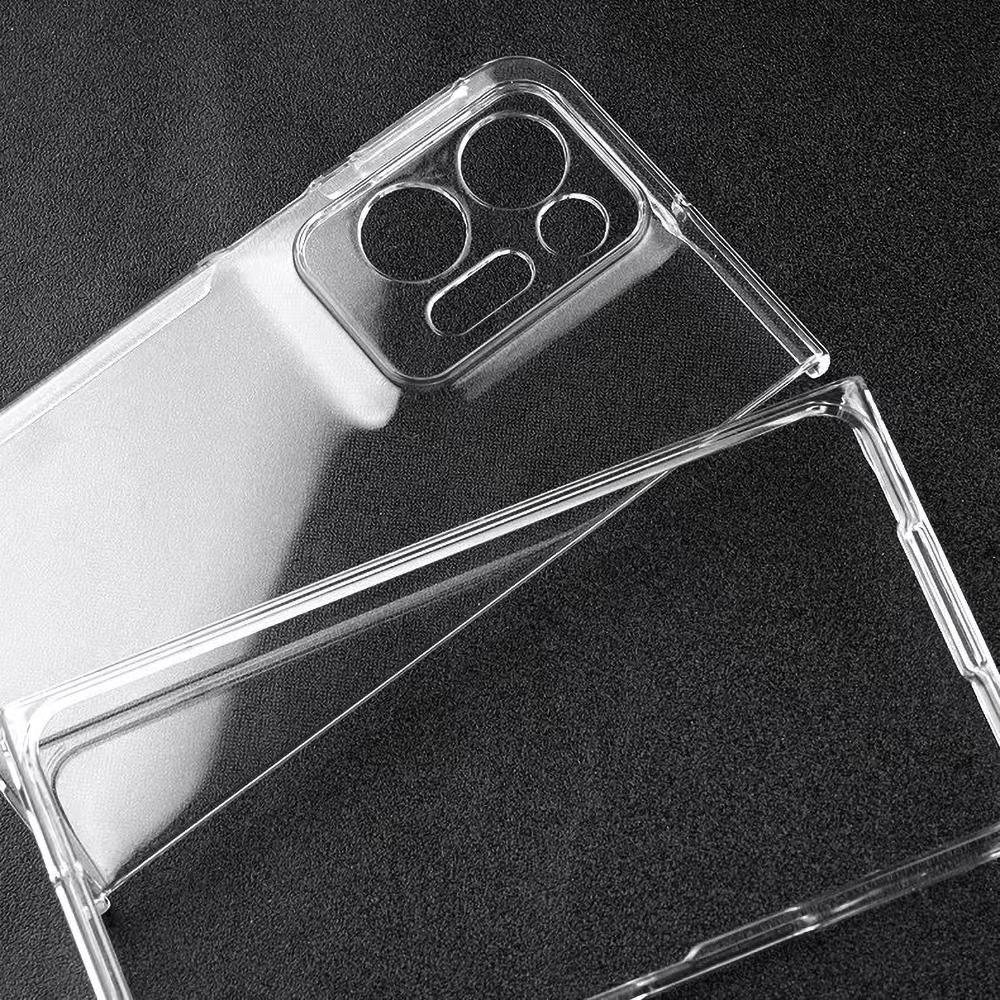 Transparent Case For OPPO Find N5 N3 Flip N2 Flip N3Flip N2Flip 5G Back Ring Holder Bracket Phone Cover Hard PC Shockproof Shell