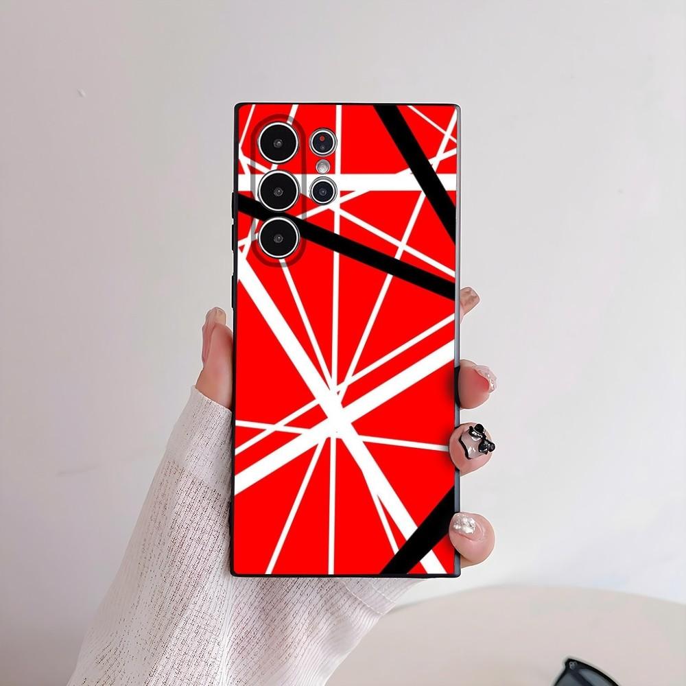 E-Evh Guitar Pattern Phone Case For Samsung Galaxy S25 S24 S22 S23 Ultra S21 S20 Plus 5G Frosted Non-Slip Full Cover Soft Case