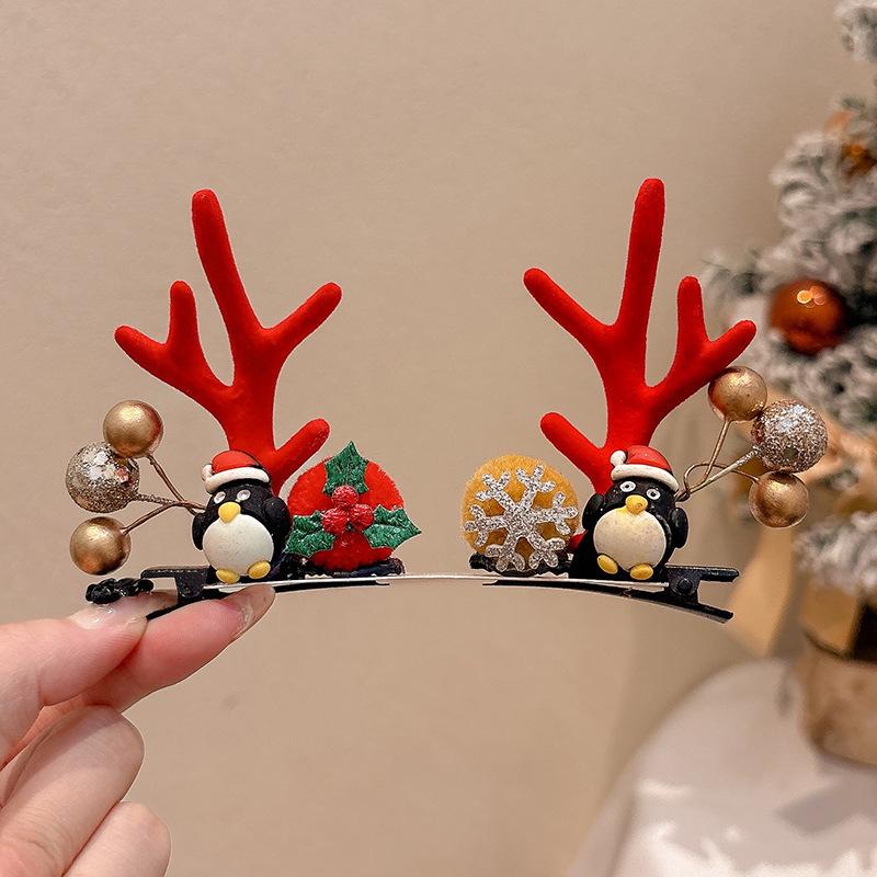 Children's Christmas Reindeer Headband - Cute Holiday Hair Accessory for Photos