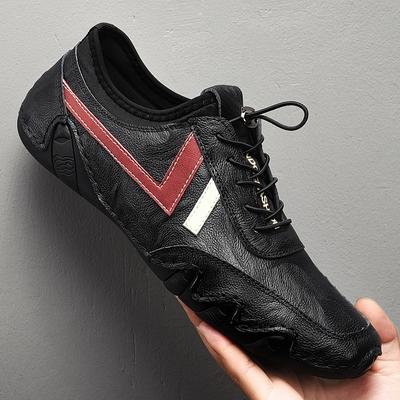 Large Size Leather Beanie Shoes Men's Trendy Men's Casual Leather Shoes Men's Soft Leather Octopus Driving Shoes