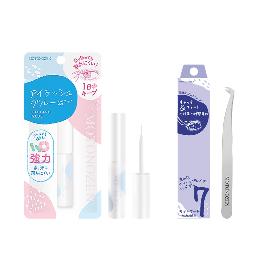 

MOTONOZEN Official Sonozen Eyelash Glue Strong Adhesive Type Tweezer Set + чистый