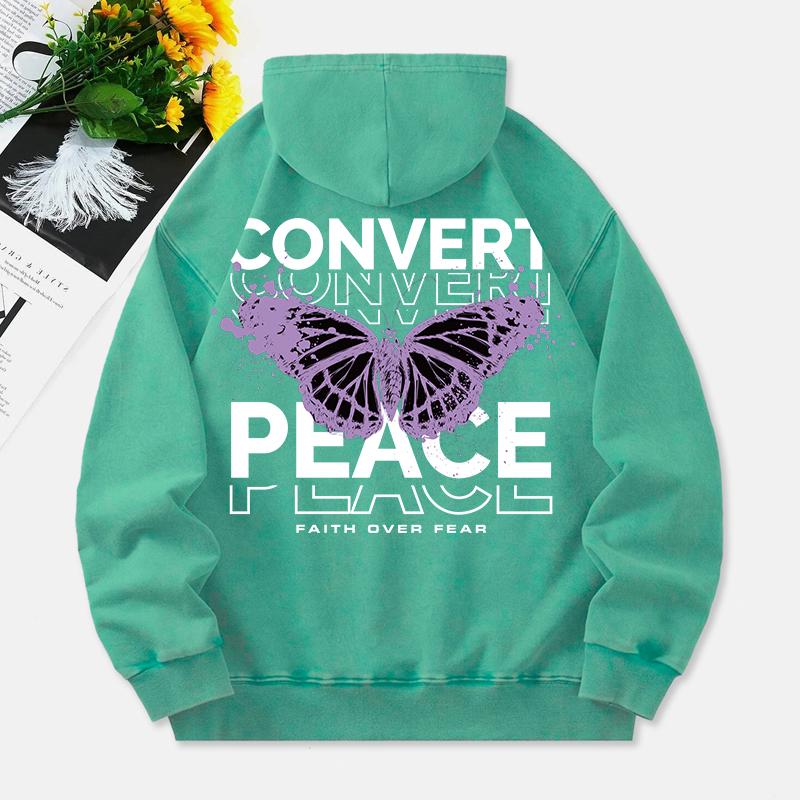 

Худи с принтом бабочки из хлопка, пуловер с карманом, теплый, оверсайз 3XL