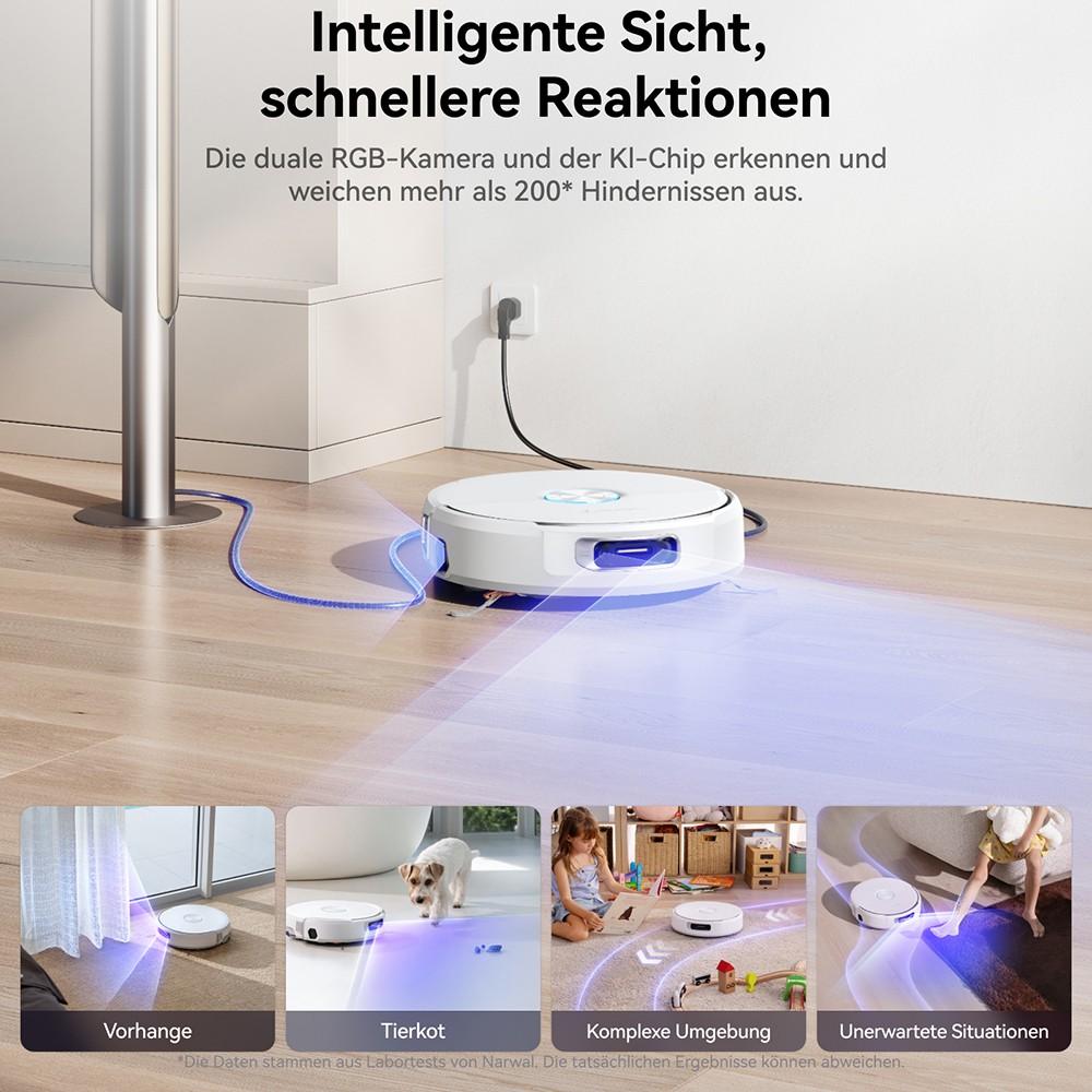 Narwal Flow Robotdammsugare 22000Pa Hyper Sugkraft, Självrengöring i Realtid, AI-driven Hinderundvikning