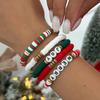 SHIXIN Cute Christmas Series Tree Snowflake Snowman Pendant Bracelet Set Women Adjustable Crystal Bead Chain Rope Chain Bracelet