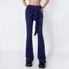 Women's Sexy Solid Colour Micro False Two Piece Lace Up Designer Casual Pants