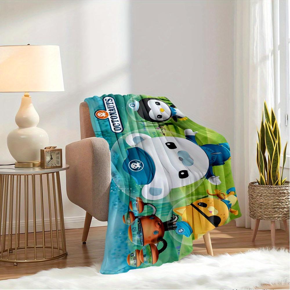 1pc Octonauts,Sea Patrol,Underwater AdventureTheme Digital Printed Flannel Blanket, Super Soft Plush Fleece Bed Cover, Multi-Function Four S