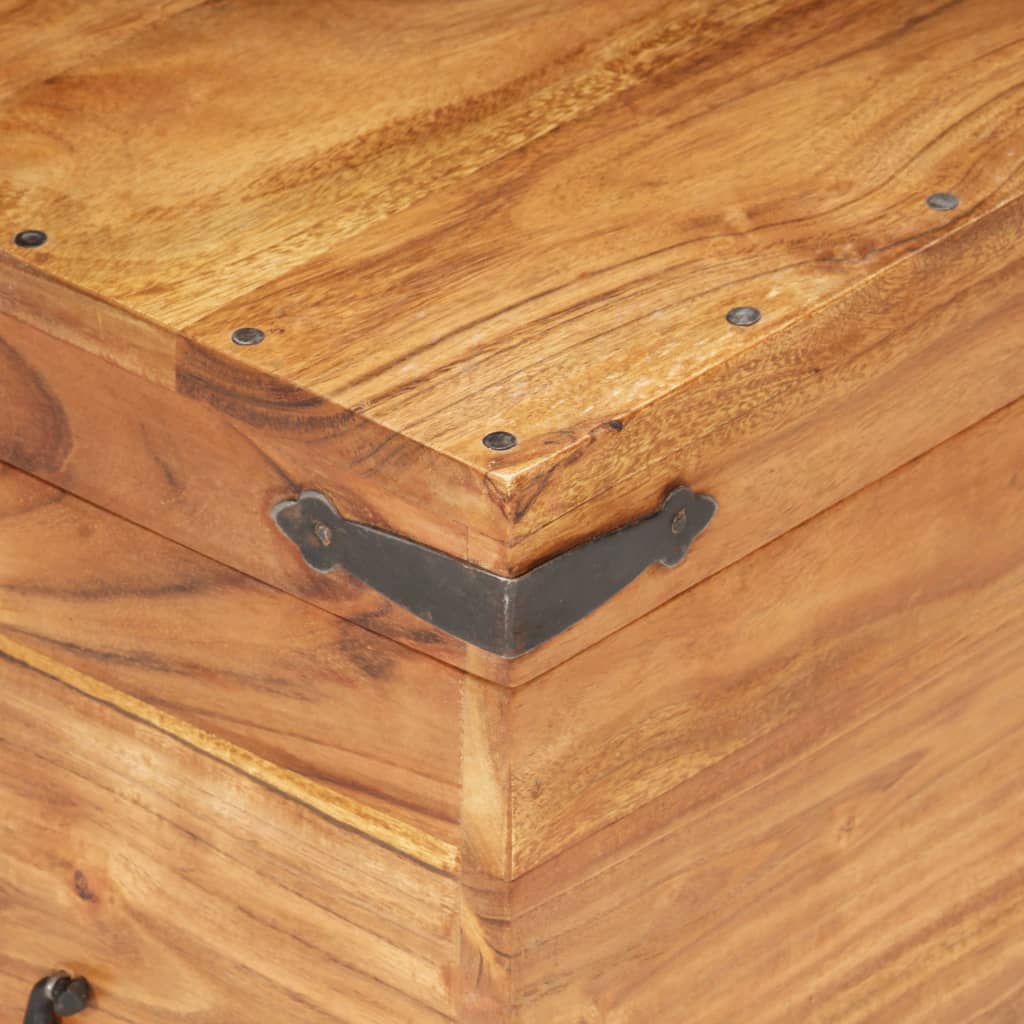 Storage Chest 90 x 40 x 40 cm Solid Acacia Wood