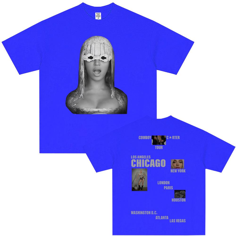 Beyonce Cowboy Carter Tour Tshirt Men Women Fashion Pop Music Short Sleeve Tshirts Unisex Casual Cotton Ocollar T Shirts Tops
