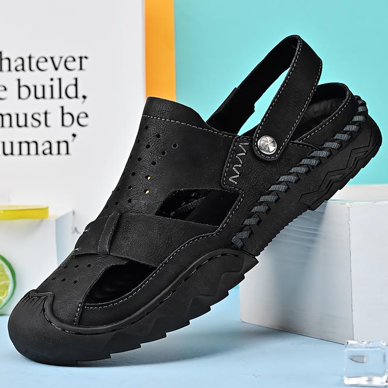 Herren Ledersandalen Strandsandalen Sommer