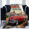 1PC Highway 66 Pattern Blanket, All Season Lightweight Home Office Outdoor Nap Multifunctional Blanket
