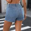 Women's Summer Casual Button-up Irregular Denim Culottes