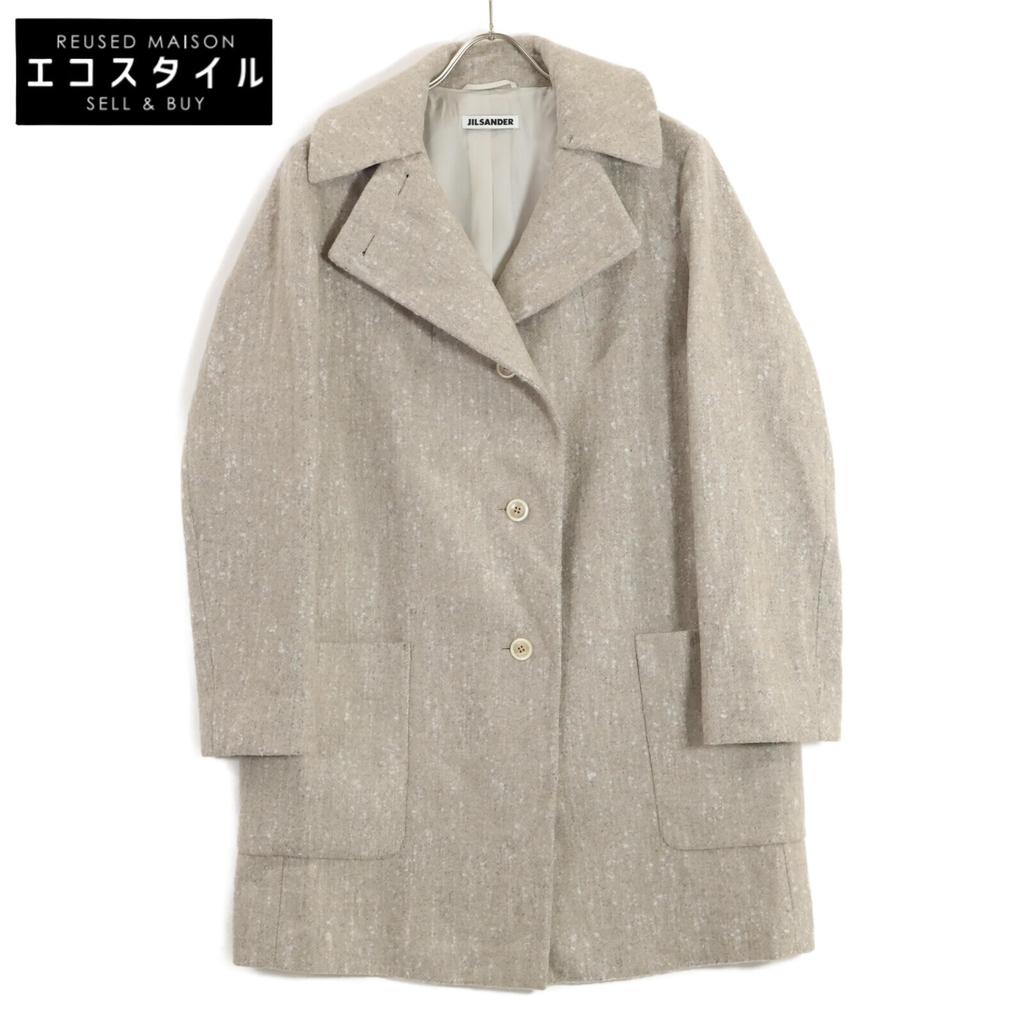 Jil Sander Grey 09AW Wool Alpaca Single Coat Coat 38 grayUsed