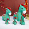 New Plush Chinese Horse Mascot Embroidery Stuffed Animal Plush Doll Horse 12/32cm New Year Blessing Souvenir Festival Decoration