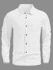 Men's Linen Shirt Short Sleeve Summer Cardigan Casual Button Down Loose Beach Vacation Top