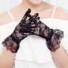 1 pair of transparent short retro hollow finger gloves clothing accessories sexy lace gloves