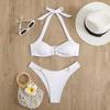 Separate Swimsuit, Sexy Backless Mesh Bikini Set