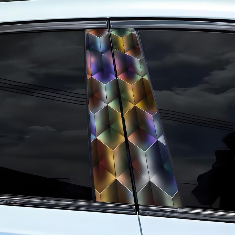 Compatible With Various Models Car B Pillar Geometric Sticker