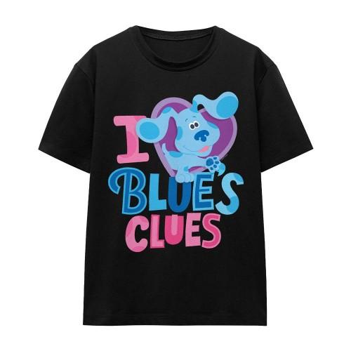 Blue´s Clues & Du! Unisex Erwachsenen I Heart Blaues T-Shirt