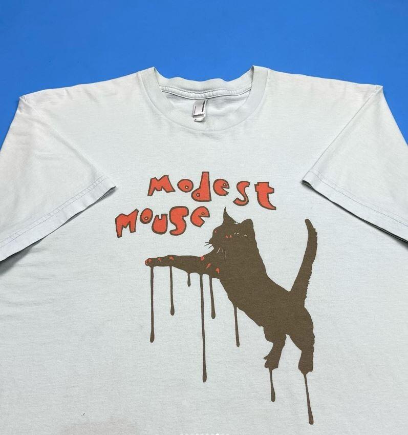 

Modest Mouse Band White Short Sleeve Unisex T shirt Retro style tee Unisex T-Shirt XL