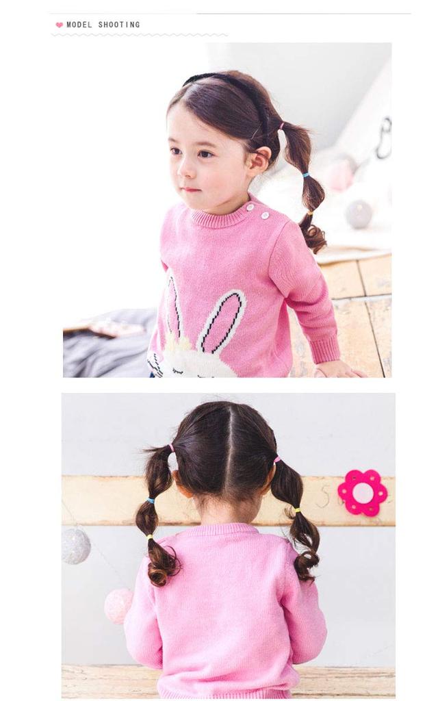 Shefun Hair Ties for Kids, Baby Hair Ties, Small Kids Hair Accessories for Girls, Black and Colorful, 100-Piece Set, JP136 (A1-color-100)