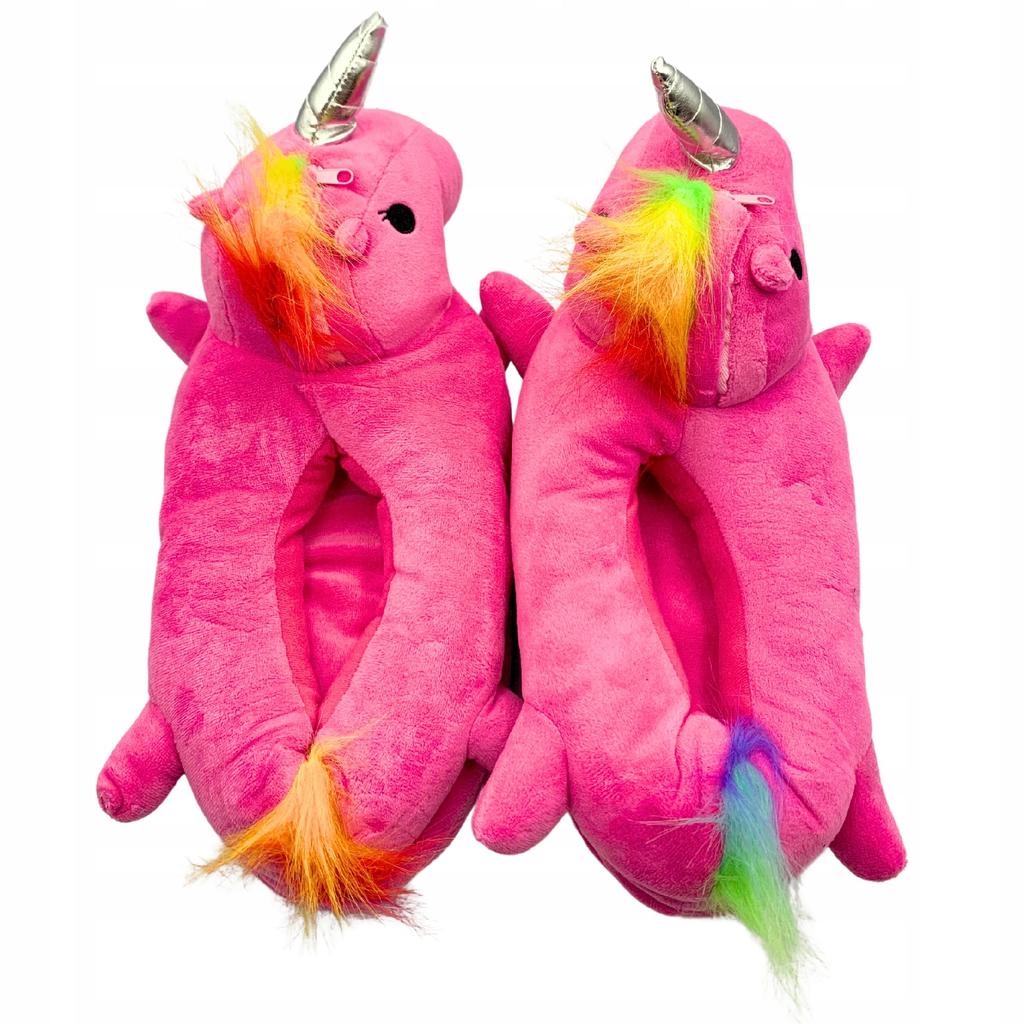 Unicorn Rainbow Winter Slippers For Women, Children, Warm 35-38