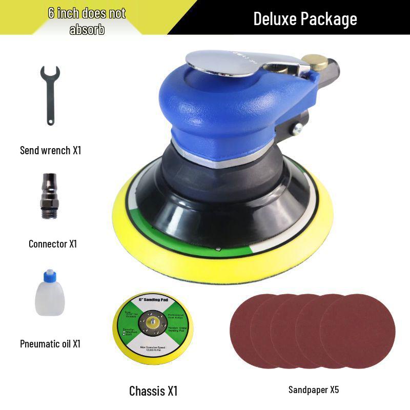 5" & 6" High-Speed Pneumatic Sander and Polisher, Model 313 Handheld Air Grinder