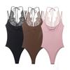 European & American Women's Patchwork Lace Halter Neck Bodysuit - Hot Selling Fashion