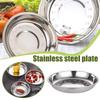 Reusable Deep Dinner Plates Non-Magnetic Metal Serving Platter Versatile Flat Dinnerware For BBQ