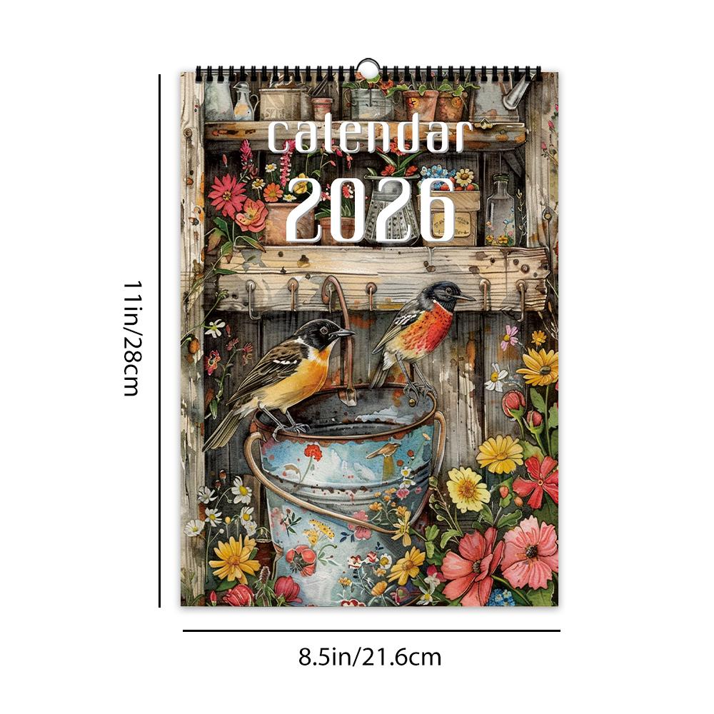 

1 шт., Календарь на 2026 год, Настенный календарь серии «Исцеляющая сказка», 12 разных дизайнов, Настенный календарь, Подарок на день рождения, Рождество