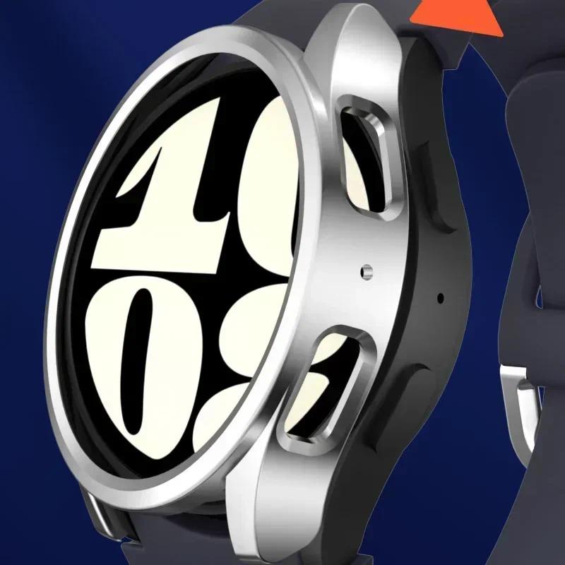 Funda para PC para Samsung Galaxy Watch 7 6 40 44mm Cubierta Mate Carcasa Protectora con Parachoques Hueco para Galaxy Watch 7 Smartwatch Accesorios