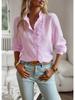 Diyun Women's Long-Sleeve Shirt - 2025 Spring/Summer Collection, European/American Style, Elegant Commuter Top