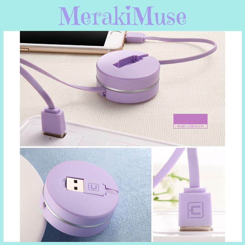 Round Retractable Box Data Cable Multi Functional Charging Cable Iphone For