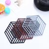 Creative Silicone Hexagon Geometric Drink Holder Hollow Placemat Coaster Cup Pad Trivet Mats