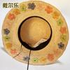 Lafite Straw Hat Handmade Hook Flower Bucket Hat Women'S Spring And Summer Breathable Sunshade Sunscreen Hat Supply