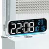 Wall-mounted Electronic Wall Clock Temperature Date Digital LED Clocks 12/24H Multi-functional Display Clock for Bedroom
