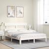 Vidaxl Bed Frame Without Mattress, White, 160X200 Cm, Solid Pine Wood