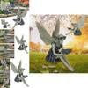 Hand-casted Sitting Fairy Yard Ornament For Outdoor And Indoor Decor