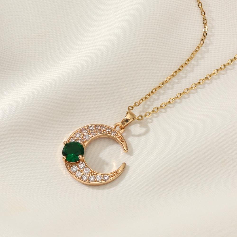 Purple Zirconia Sunburst Pendant Necklace, Golden Tone Sparkly Jewelry for Women