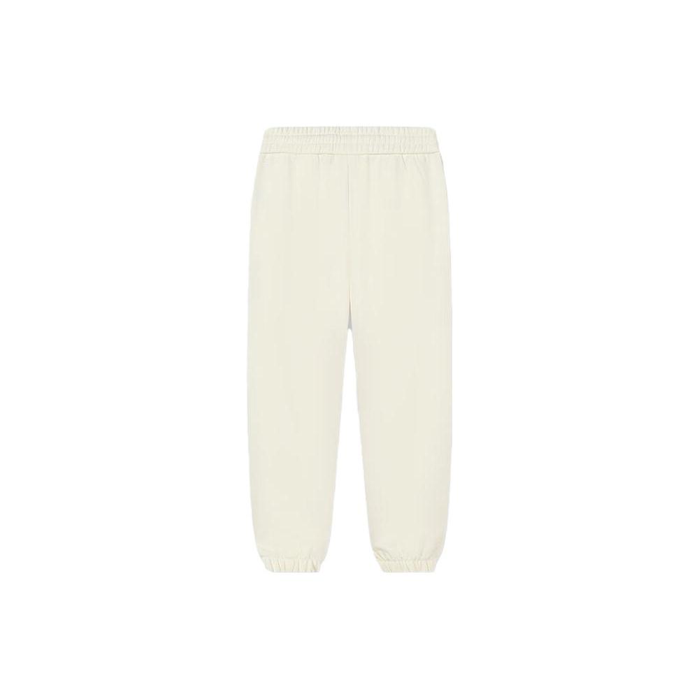 New FILA Knitted Sweatpants Women's Milk Salt White F51W339699F-IV