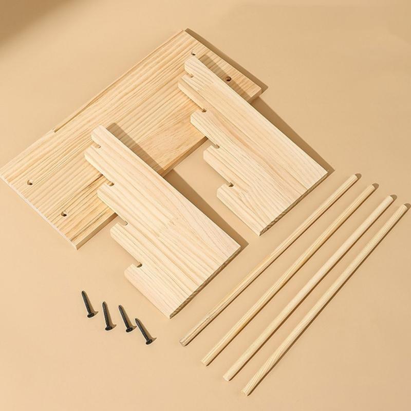 Tiered Stepped Wood Jewelry Holder Rack For Bracelet Necklace Storage Wooden Construction Wrist Accessories Holder