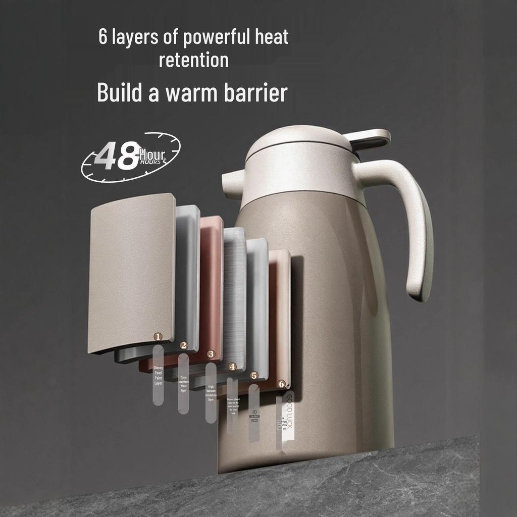 2025 New Model 316 Stainless Steel Insulated Thermos Flask Pot, Large Capacity Hot Water Kettle