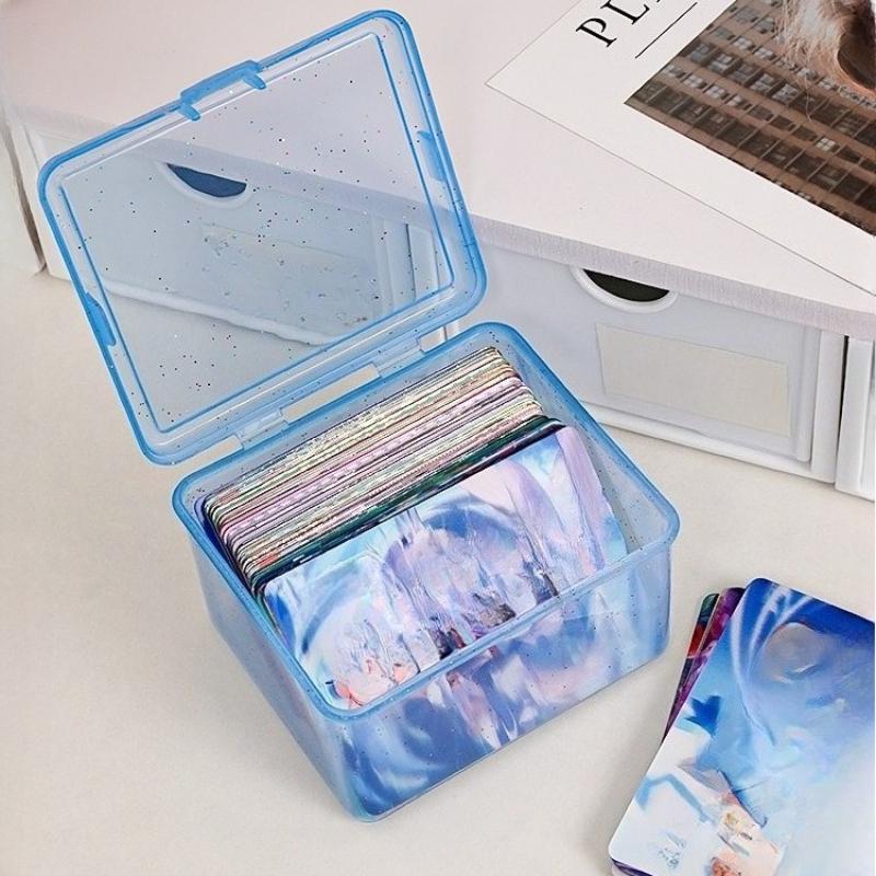 1pc Versatile Dustproof & Moisture-Resistant Flip Card Organizer, Office Pin Clip Box - Compact Storage Box for Trading Cards